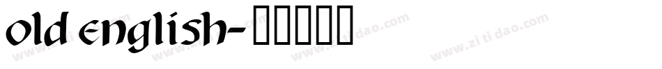 old english字体转换